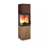 Poêle à bois Neocube S10 5,4 kW Iron Corten, Rovere Buckskin