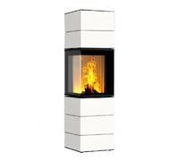 Poêle à bois Neocube S20 Black & White Edition 5,4 kW Arctic White satin