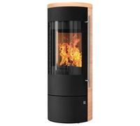 Poêle à bois Olsberg Tipas II Compact 4 kW étanche Corps noir, habillage céramique Caffe Coretto