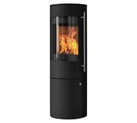 Poêle à bois Olsberg Tipas Plus Compact 4 kW étanche Corps noir, revêtement latéral en acier noir