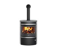 Poêle à bois Oranier Feras 7 kW Corps en acier noir, pierre ollaire