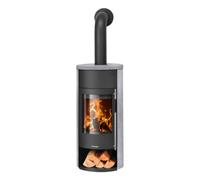 Poêle à bois Oranier Polar Neo Aqua 10 kW Hydro Acier noir, dessus et côtés pierre ollaire