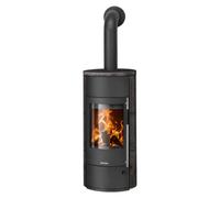 Poêle à bois Oranier Polar Neo Aqua 10 kW Hydro Acier noir, revêtement céramique Namib