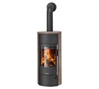 Poêle à bois Oranier Polar Neo Aqua 10 kW Hydro Acier noir, revêtement en céramique Grappa