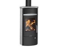 Poêle à bois Oranier Pori 5 | 5 kW Corps en acier noir, pierre ollaire