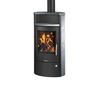 Poêle à bois Oranier Pori 7 | 6,5 kW Corps en acier noir, pierre ollaire