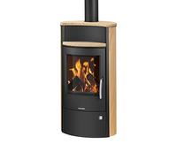 Poêle à bois Oranier Pori 7 | 6,5 kW Corps en acier noir, pierre sable