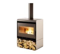Poêle à bois Palazzetti Asia 70SP 9,4 kW Revêtement en acier blanc