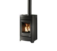 Poêle à bois Palazzetti Charlotte 10G 10,4 kW Revêtement en acier noir
