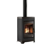 Poêle à bois Palazzetti Charlotte 6T Céramique 6,3 kW Revêtement céramique noire