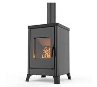 Poêle à bois Palazzetti Dorotea 10,4 kW Revêtement en acier noir