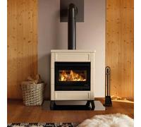 Poêle à bois Palazzetti Elsa 70S 9,7 kW Revêtement céramique Beige