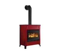 Poêle à bois Palazzetti Elsa 70S 9,7 kW Revêtement en céramique rouge/bordeaux
