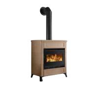 Poêle à bois Palazzetti Elsa 70SP 9,4 kW Revêtement en céramique café au lait