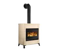 Poêle à bois Palazzetti Elsa 70SP 9,4 kW Revêtement en céramique crème