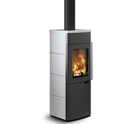 Poêle à bois Palazzetti Eva S 7 kW Revêtement en céramique blanc