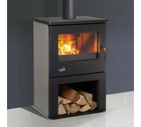 Godin Poêle à bois Panoramique Chinon 8,5 kW Gris argent – 362113GRISARG – Garantie 2 ans