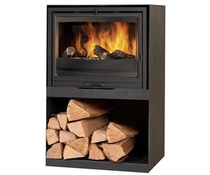 Poêle à bois panoramique - GODIN - 411104KANTH - 10 kW - 240 m3 - Noir