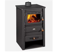 Poele a bois PRITY K22 CP W10 6,2 kW bouilleur 10 kW sortie 130 mm