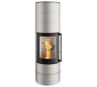 Poêle à bois Spartherm Ambiente A4 H2O 8 kW Indépendant de l'air ambiant / RLU, Revêtement Perle