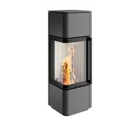 Poêle à bois Spartherm Cubo S 5,9 kW Dépendent de l'air ambiant / RLA, Revêtement Titane