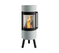 Poêle à bois Spartherm Passo XS tripod 5,9 kW revêtement gris clair
