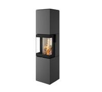 Poêle à bois Spartherm Trico L steel 6 kW Dépendent de l'air ambiant / RLA, Revêtement Titane
