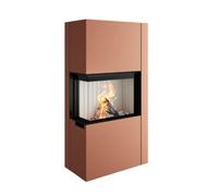 Poêle à bois Spartherm Zirkon 2L 7,9 kW Indépendant de l'air ambiant, revêtement en cuivre, Raccordement du tuyau de fumée arrière (AH), Freistehend