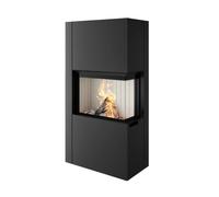 Poêle à bois Spartherm Zirkon 2R 7,9 kW Indépendant de l'air ambiant, revêtement en blanc, Raccordement du tuyau de fumée en haut (AO), Freistehend