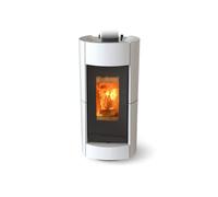 poêle à bois thermorossi chic evo wood blanc