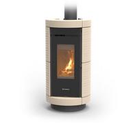poêle à bois thermorossi dorica evo wood maiolica beige