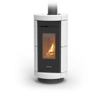 poêle à bois thermorossi dorica evo wood maiolica blanc