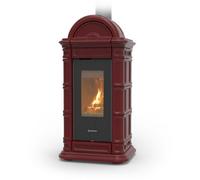 poêle à bois thermorossi lienz evo wood maiolica bordeaux
