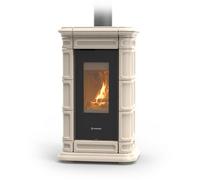 poêle à bois thermorossi saint moritz evo wood maiolica beige