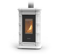 poêle à bois thermorossi saint moritz evo wood maiolica blanc