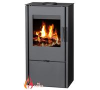Poêle à bois V05 Opal-W - 5 15 kW Revêtement en acier - Sortie des fumées Ø150
