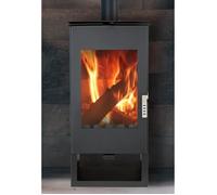 Poêle à Bois Verso Ina L - Verso - Blanc - Puissance 7 5 kW - Efficacité 80 2% - Chauffage 100-120 m³