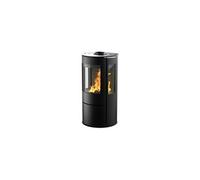 Poêle à bois Supra Celeste 6 kW étanche 180° acier noir double combustion Vitre Propre RE2020