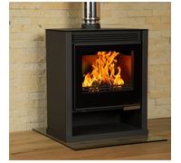 Poele a bois VICTORIA Rubin Lux noir 13 kW sortie 150 mm