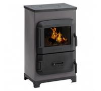 Poêle à bois Wamsler RH-6F 6 kW noir/côtés cachemire