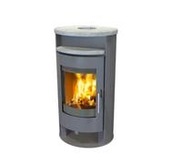 Poêle à bois Wamsler Roto 6,3 kW Stahl