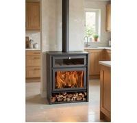 Poêle à bois Zeux Four / 12 kw / haut rendement 76% / volume de chauffe / 320 m³