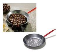 Garcima Poêle à frire La Ideal 10728 Acier 28 cm Tout feu sauf induction Argent/Rouge