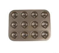 Poêle à châtaignes à 12 cavités revêtue de silicone de qualité alimentaire pour une utilisation au four, offrant des performances fiables dans les configurations standard, à convection et grille-pain