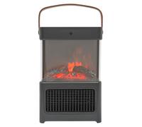Poêle à cheminée électrique - Appareil de chauffage autonome de 2000W - Effet de flamme 3D LED - Chauffage rapide - Télécommande et panneau tactile - Prise européenne 220V - Noir