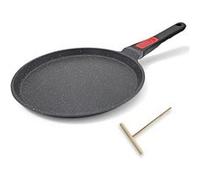 Poêle à Crêpes 20 cm avec Poignée Amovible noir Noir