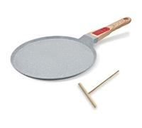 Poêle à crêpes 20 cm en céramique marron bleu