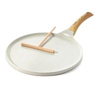 Poêle à Crêpes 26 cm - Compatible Induction - Crêpière avec Répartiteur de Pâte