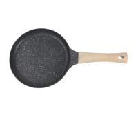Poêle à crêpes avec répartiteur de pâte, revêtement antiadhésif, aspect granit, pour tous les types de feux, y compris l'induction, 24 cm (noir, 20 cm)