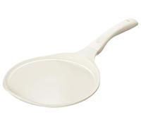 Poêle à crêpes en céramique antiadhésive, 26 cm, idéale pour les crêpes, les omelettes et les pancakes. Sans PTFE, sans , sans . Résistante aux rayures et lavable au lave-vaisselle. Couleur : beige